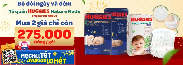 Banner tã Huggies Naturemade T7